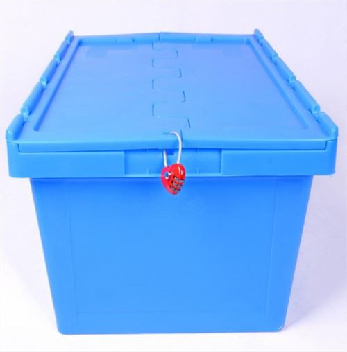 Scatola portaoggetti in plastica con serratura